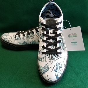 NEW Toms Star Wars x Trvl Lite Low Sneaker White Characters Men's Size 8